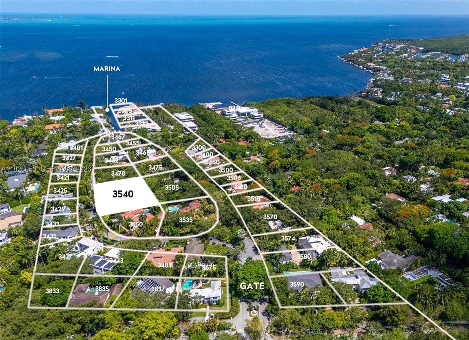 Single-family home at 3540 N Moorings Way, Miami, FL