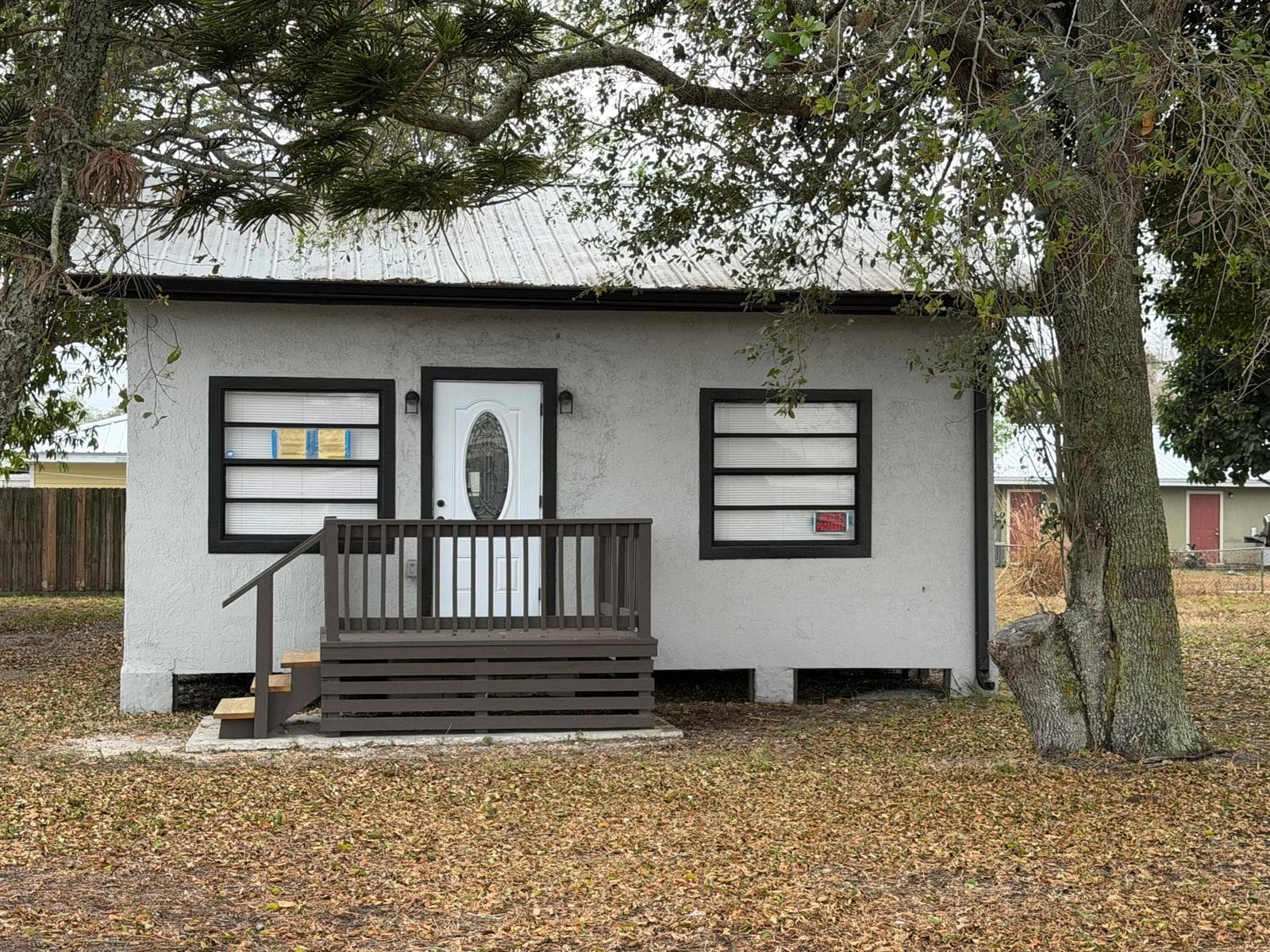 The front of the house