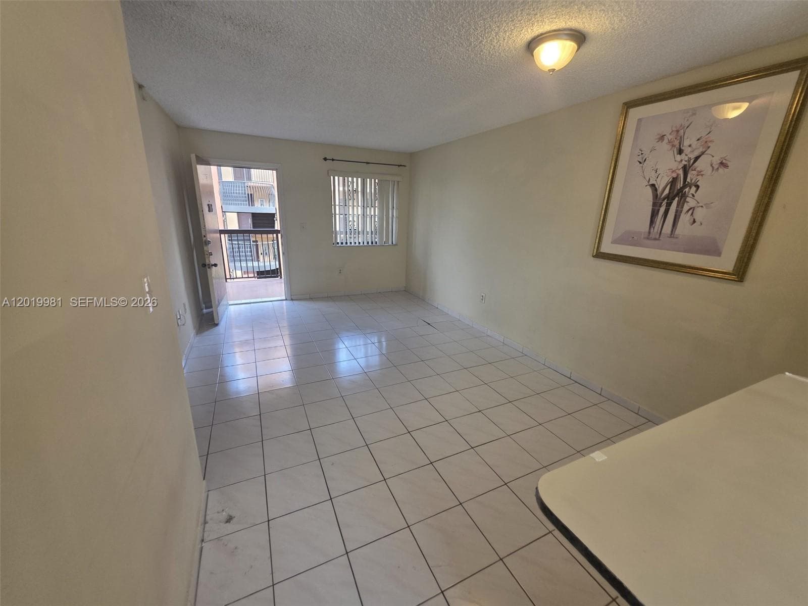 View to Dining/living room area from kitchen