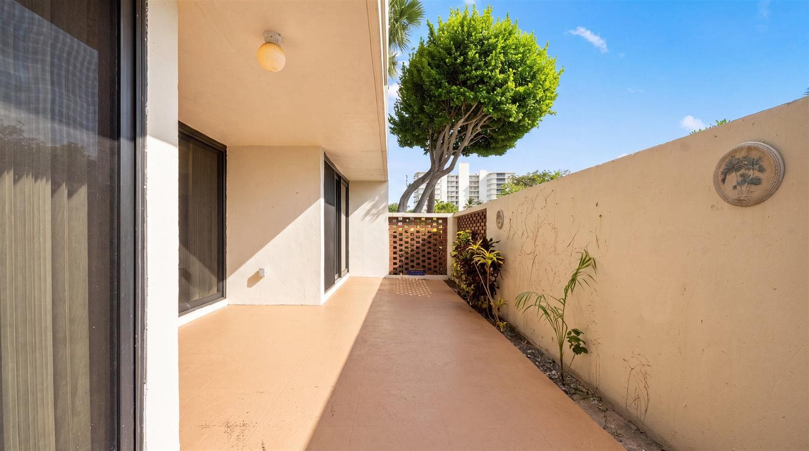 Patio facing east