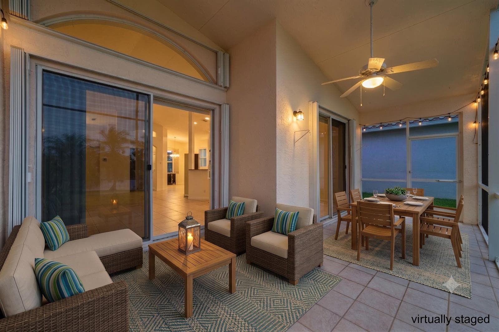 Patio at dusk